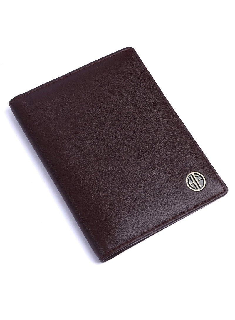 HAMMONDS FLYCATCHER Leather Passport Cover, Passport Holder for Men and Women - Travel Accessories Document Organizer, RFID Protected Passport Wallet with Card Slots for Trips - Redwood Brown | WMTW - Image 1