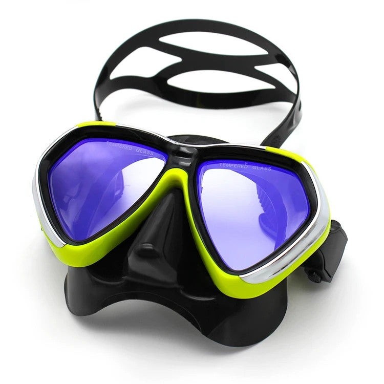 Bluejw Large-Frame Lens Diving Goggles Underwater Adult Snorkeling Tempered Glass Diving Scuba Swimming Mask - Image 1