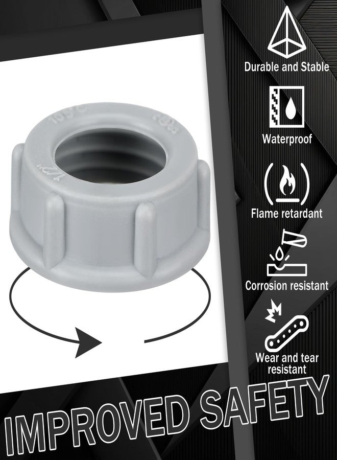 Pushglossy 50 Pcs Plastic Insulating Bushing Threaded Electrical Bushings for EMT, Rigid or IMC Conduit Fitting (2 Inch) - Image 2