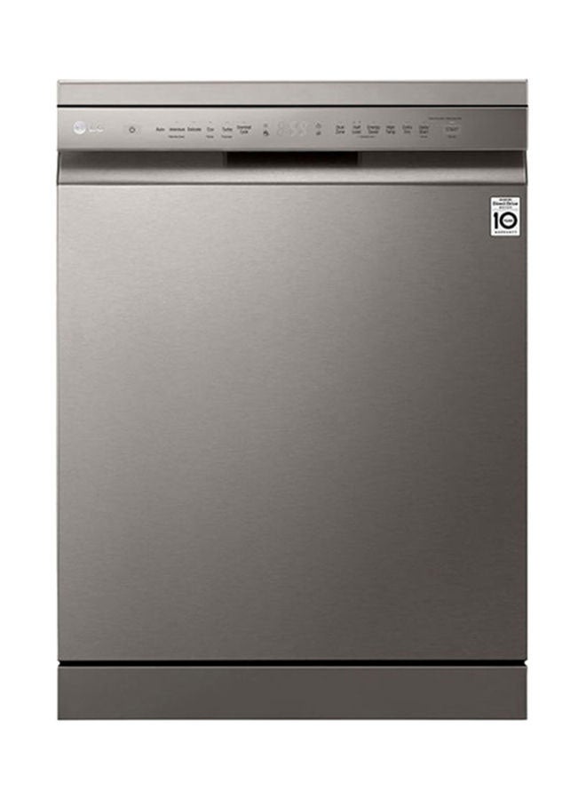 LG 8 Programs 14 Place Settings Free Standing Dishwasher 9 L 1600 W DFB512FP Silver - Image 1