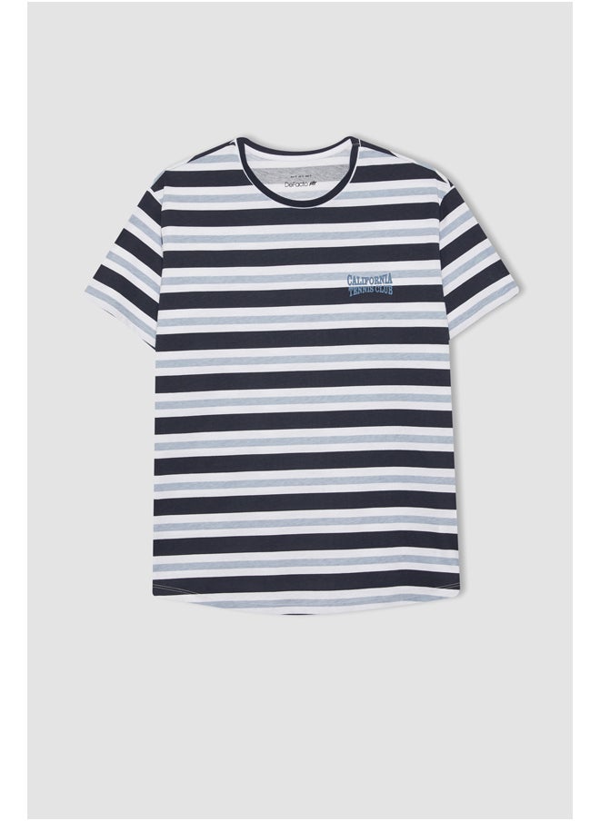 DeFacto - Woman Standart Fit Crew Neck Knitted Short Sleeve T-Shirt - Image 1
