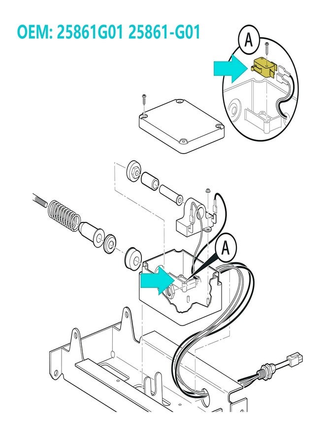 10L0L Golf Cart Accelerator Pedal Box Micro Switch for EZGO TXT 1994-Up OEM# 25861G01 25861-G01 - Image 5