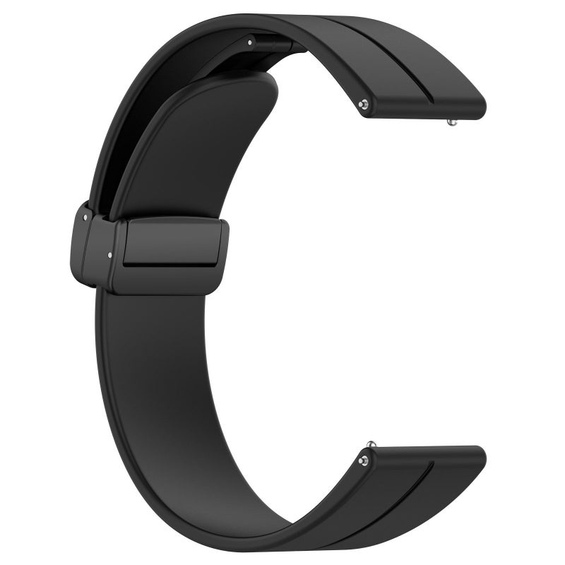 erorex For Redmi Watch 5 Lite Folding Magnetic Buckle Silicone Watch Band(Black) - Image 4