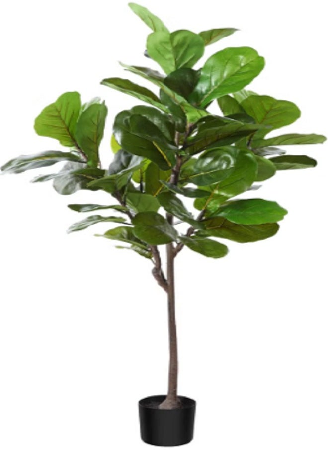 Generic 150cm Artificial Fiddle Leaf Fig Tree Fake Ficus Lyrata Plant with Leaves Faux Plants in Pot for Indoor Outdoor House Home Office Garden Modern Decoration Perfect Housewarming Gift  - Image 2
