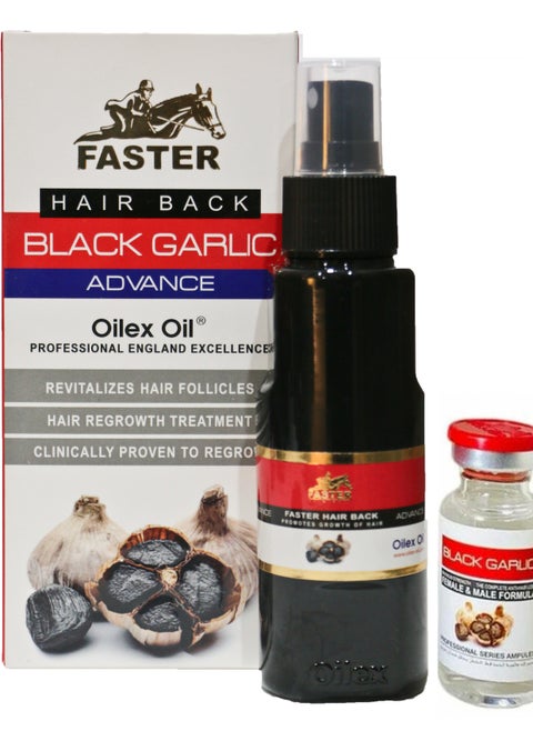 Faster Hair Back Black Garlic Advance Oilex Oil - 100 Ml White