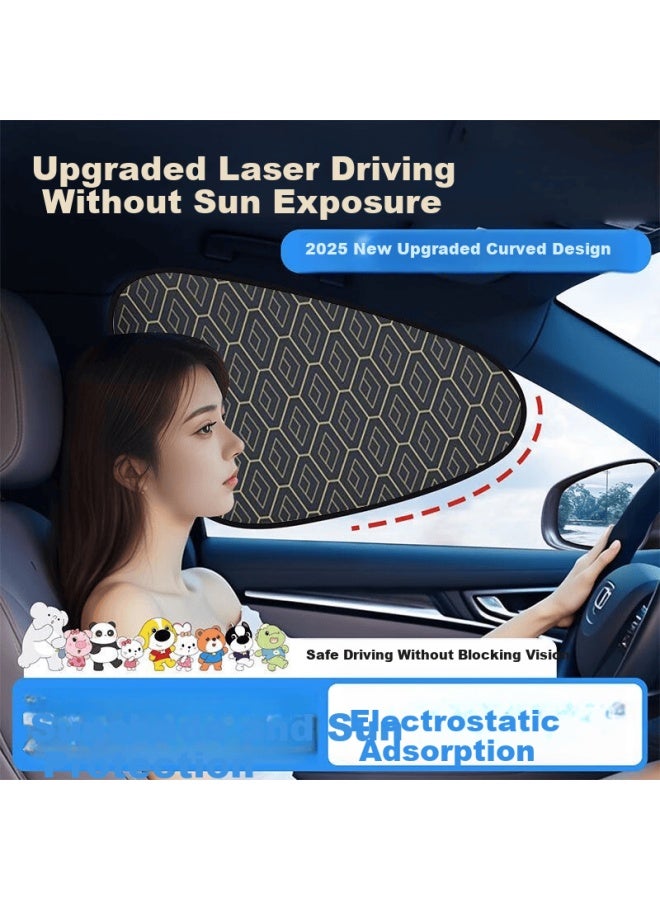 DiGallen Digalun Car Sunshade Curtain Interior Sun Block Heat Insulation Sunshade Window Curtain For Car Glass Side Window - Image 1