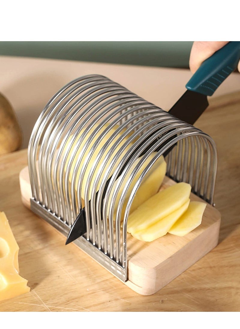 Y&D Bread Slicer, Toast Cutting Guide for Homemade Bread, Slicing Guide, Fixed Stainless Steel Food Enjoy Like Bagel, Sourdough, Cake  - Image 4
