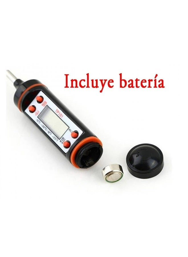 Digital Cooking Thermometer with Long Probe - Waterproof Food Thermometer for Meat, BBQ, Oil, Liquids (-50°C to 300°C) - Image 5