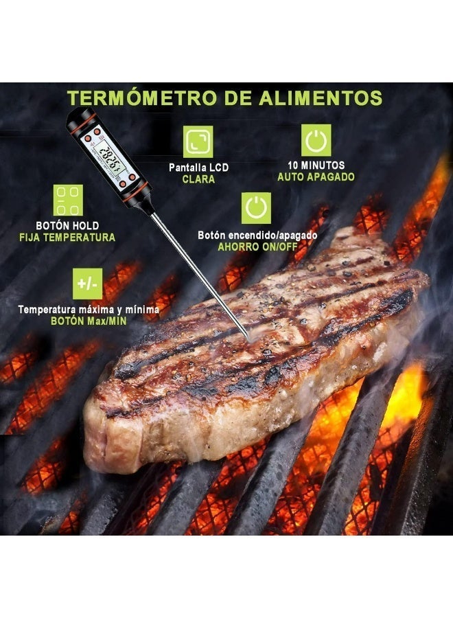 Digital Cooking Thermometer with Long Probe - Waterproof Food Thermometer for Meat, BBQ, Oil, Liquids (-50°C to 300°C) - Image 3