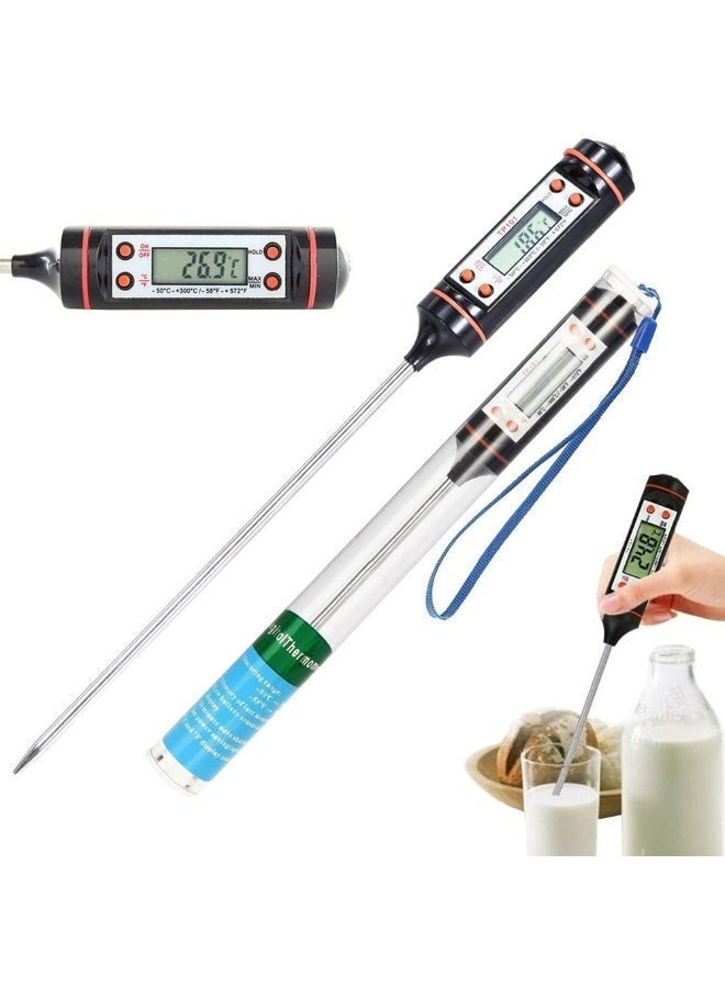Digital Cooking Thermometer with Long Probe - Waterproof Food Thermometer for Meat, BBQ, Oil, Liquids (-50°C to 300°C) - Image 2