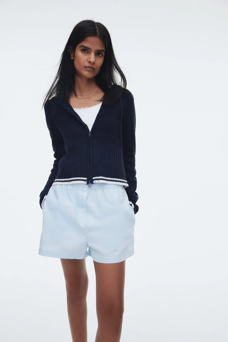 H&M Hooded zip-through cardigan