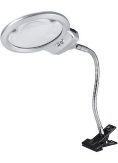 2.25X to 8X Lighted Desktop Magnifier, Large Lens Table Top Desk Lamp Lighted Magnifier Magnifying Glass With LED Light Clamp for Hobby, Crafts, Inspection, Reading Books