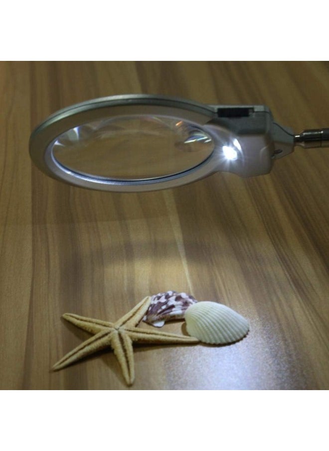 klarako - 2.25X to 8X Lighted Desktop Magnifier, Large Lens Table Top Desk Lamp Lighted Magnifier Magnifying Glass With LED Light Clamp for Hobby, Crafts, Inspection, Reading Books - Image 1