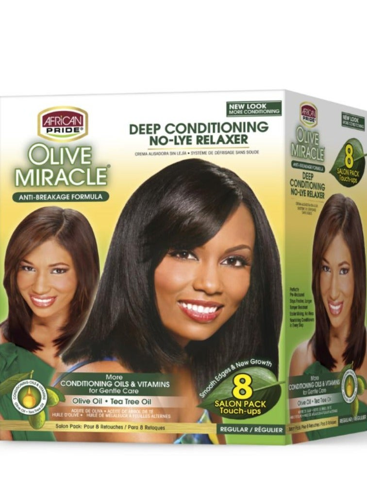 African Pride OLIVE MIRACLE NO-LYE RELAXER REGULAR 8 TOUCH UP - Image 1