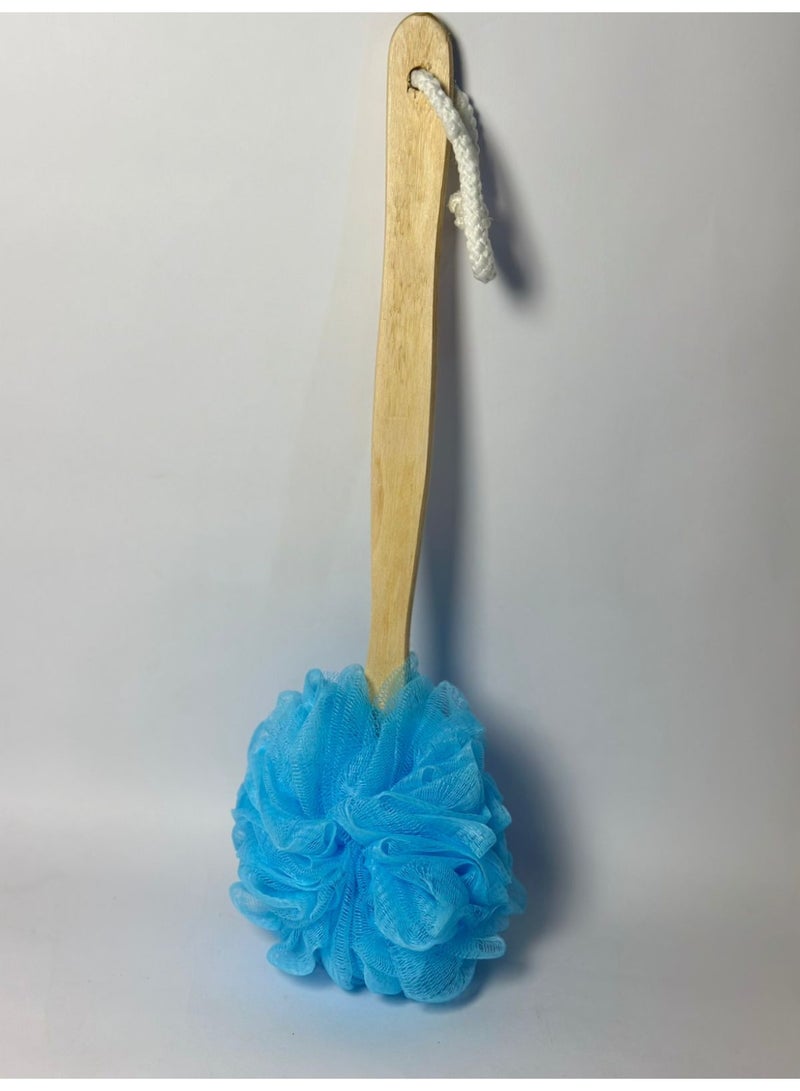 Bath Brush Long Wood Handle Reach Back Body Shower Bristle Scrubber 1pc multicolor - Image 4