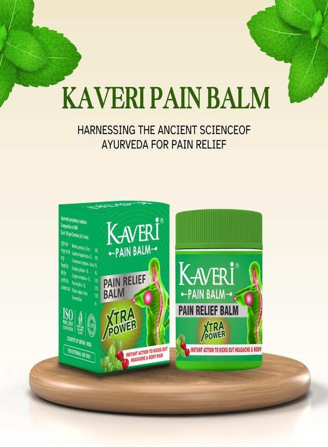 Kaveri Pain Relief Balm Ayurvedic xtra power balm for effective relief from headache and body pain,sprain and cold (pack of 10, 8gm each) - Image 2