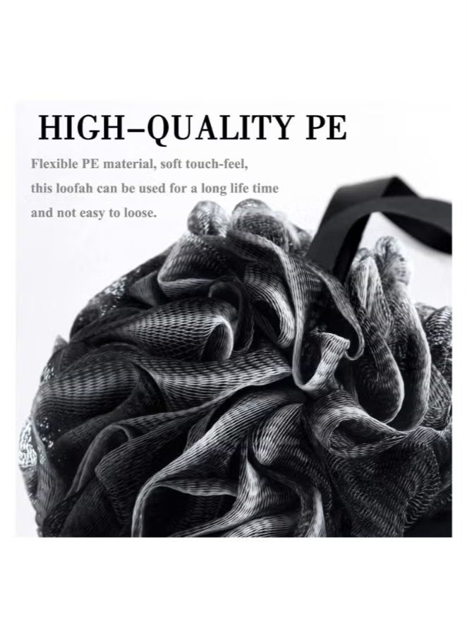الإسفنج 50g / قطعة ، غسل الإسفنج الاستحمام القرنية غسل الجسم - 3 مجموعات من البطيخ ، الأسود مع الحواف البيضاء - Image 4