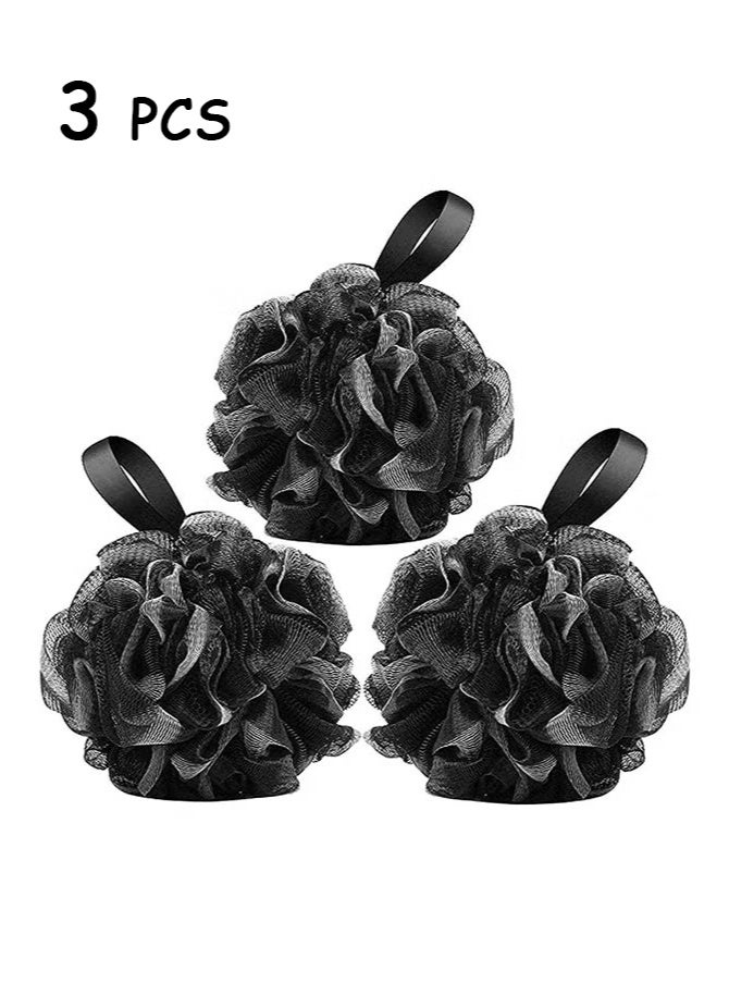 الإسفنج 50g / قطعة ، غسل الإسفنج الاستحمام القرنية غسل الجسم - 3 مجموعات من البطيخ ، الأسود مع الحواف البيضاء - Image 1