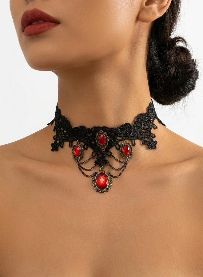تايك تو Lace Choker Necklace