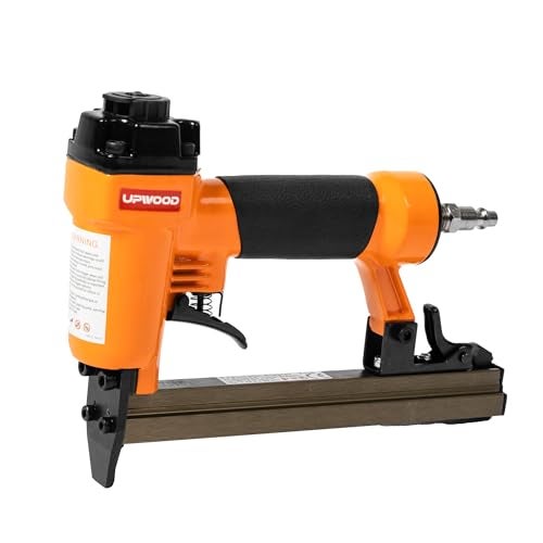 UPWOOD 7116 Pneumatic 22 Gauge Stapler 38Inch Crown 14Inch to 58Inch Length AirPowered Upholstery Stapler for Carpentry Woodworking and DIY Projects - Image 1