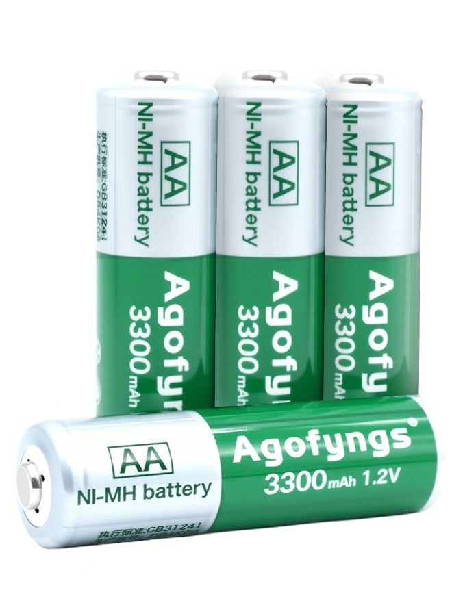 Agofyngs Rechargeable Battery Set with 4 AA Batteries (3300mAh)  - Image 1