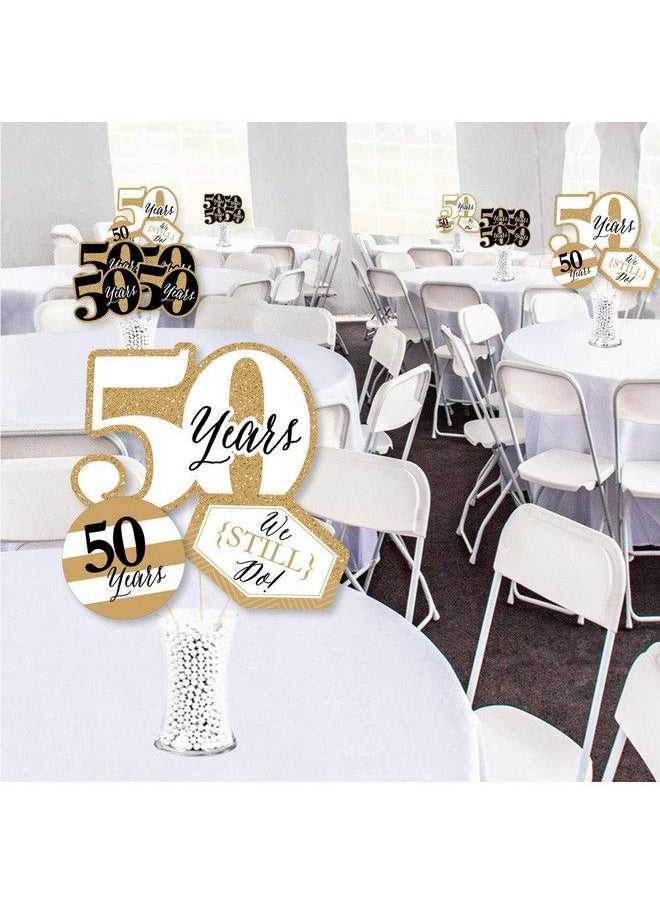 Big Dot of Happiness We Still Do 50Th Wedding Anniversary Anniversary Party Centerpiece Sticks Showstopper Table Toppers 35 Pieces  - Image 3