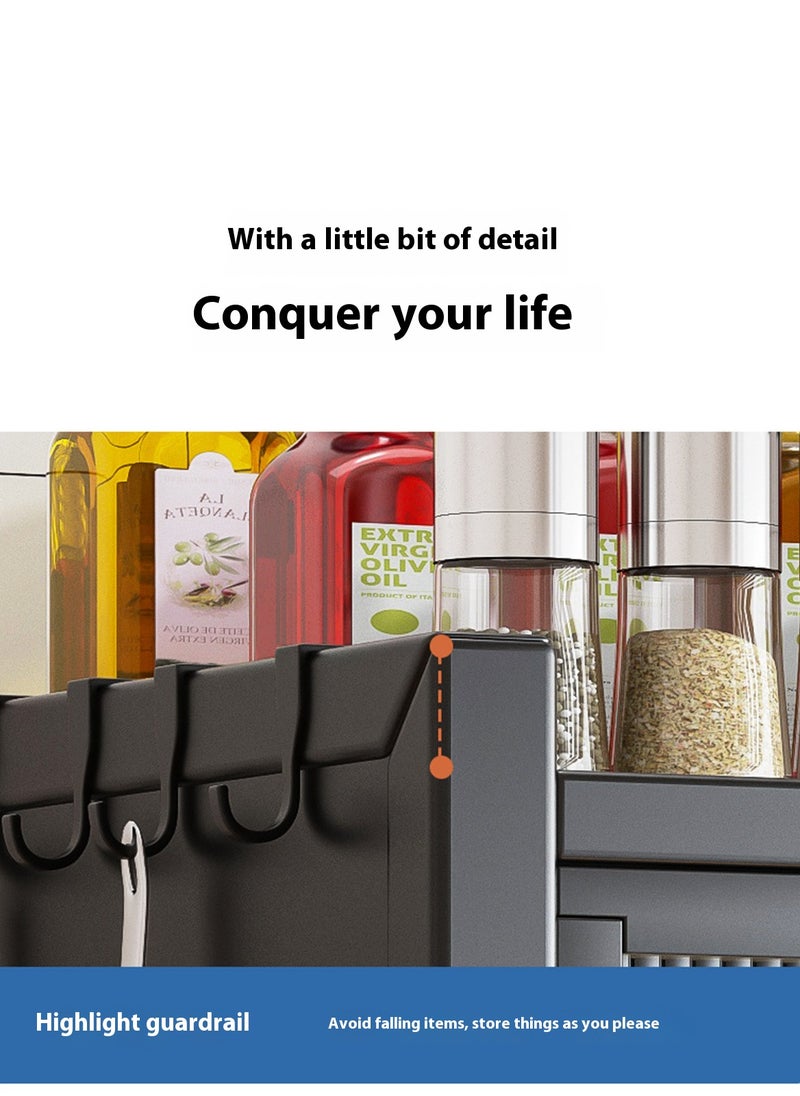 Sharpdo - Home Kitchen Dish Storage Cabinet With 4 Storage Hooks, 1/2/3-Layer Three-Dimensional Storage Cabinet - Image 1