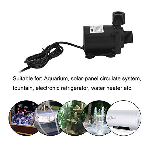 SENSTREE ZAOJIAO DC 24V Brushless Water Pump 1/2'' Male Thread Centrifugal Submersible Pump 800L/H 210GPH 4M/13ft for Fountain Solar Panel Pond Aquarium Water Circulation System - Image 2