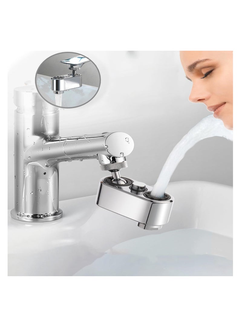 Excefore 1080° Swivel Faucet Extender, Sink Splashproof Filter Extension with 2 Mode, Kitchen Bathroom 360° Angle Rotatable Spray Attachment, Multifunctional Mechanical Arm  - Image 1