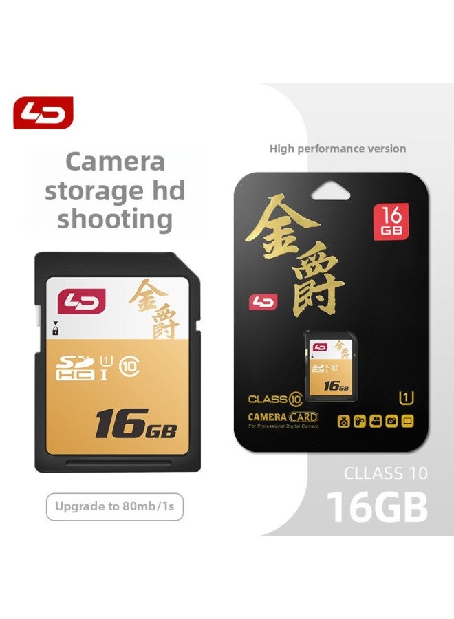 LD Jinjue 16GB SLR Camera SD Storage Card C10 High Speed Large Card 16G Digital Camera Micro Single Flash Memory Card-Capacity:16GB