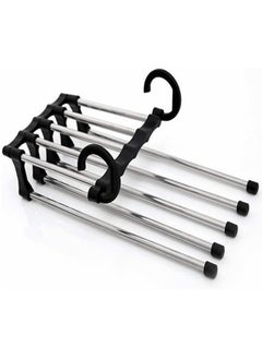 Cool Baby 5 In 1 Stainless Steel MultiLayer Multifunction Magic Pants Rack Trouser Hanger  - Image 1