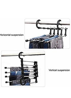 Cool Baby 5 In 1 Stainless Steel MultiLayer Multifunction Magic Pants Rack Trouser Hanger  - Image 4
