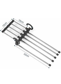 Cool Baby 5 In 1 Stainless Steel MultiLayer Multifunction Magic Pants Rack Trouser Hanger  - Image 2