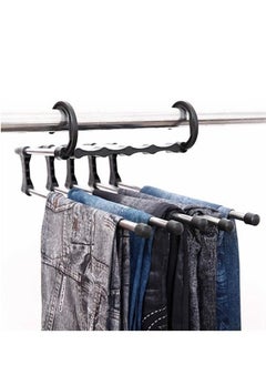 Cool Baby 5 In 1 Stainless Steel MultiLayer Multifunction Magic Pants Rack Trouser Hanger  - Image 3