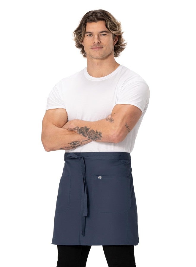 Chef Works Unisex Brio Server Apron, Blue, One Size - Image 1