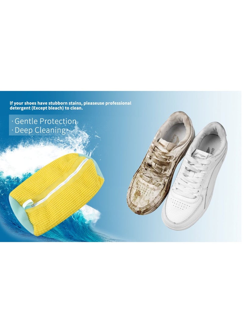 Earss Shoe Cleaning Bags: 2-Pack Reusable Laundry Bags for Washing Machines - Ideal for Sneakers and Tennis Shoes - Image 2