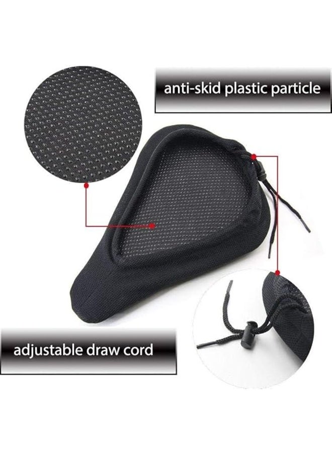 Portal Gel Bike Seat Cover Cushion, Comfortable Silica Foam Padded, for Road, Mountain & Exercise Bikes - Image 2
