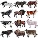 Mini Tudou 12 Pcs Farm Toy Set 334Multicolor Cow Animal Figurines Cool Cake Topper Exhibits for Ages 3 4 5 BoysGirls - Image 3