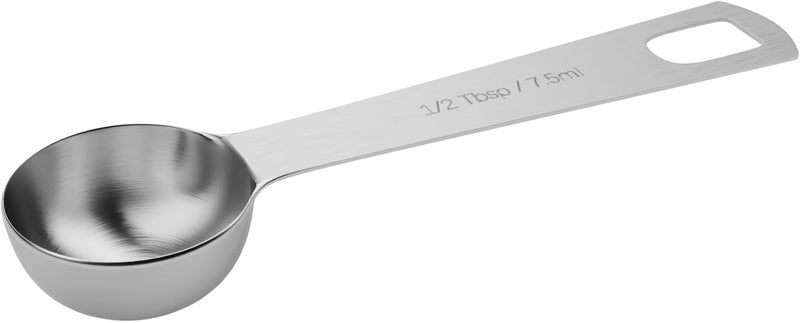 BERYLER 1PCS 1/2tbsp (1.5tsp, 7.5ml, 1/4oz) Single Measuring Spoon, Stainless Steel Individual Teaspoons Only - Image 1