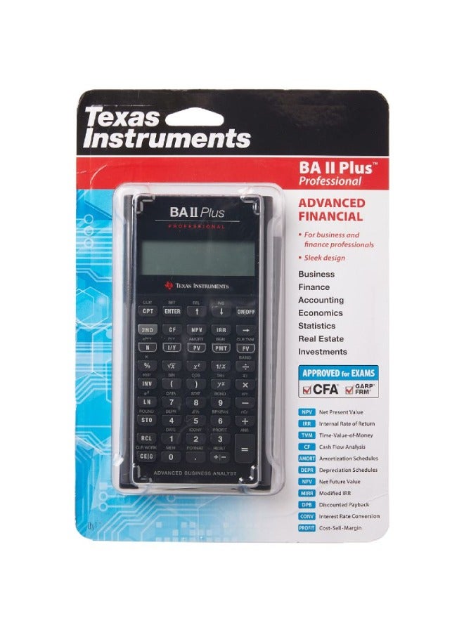Texas Texas Instruments BA II Plus Professional Financial Calculator 