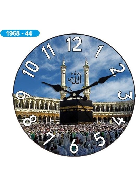 Galaxy Decorative Curved Glass Wall Clock 1968-044 - Kaaba 