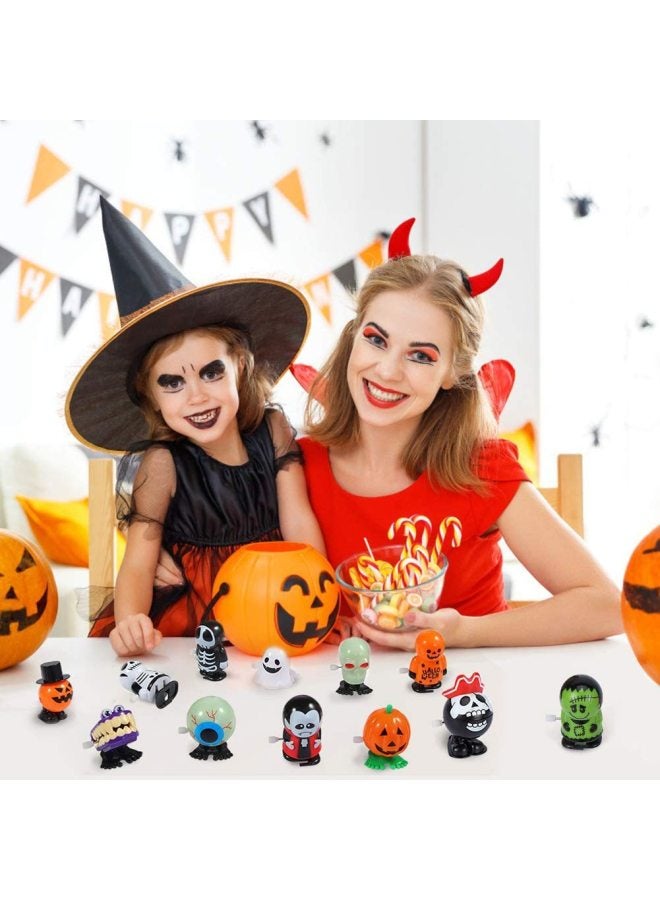Loquat Clockwork Toy Suit Clockwork Winding With Eyes Jumping Ghost Tooth Witch Witch Small Gift Toy-Color:12p  Clockwork Suit - Image 4