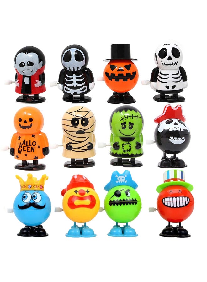 Loquat Clockwork Toy Suit Clockwork Winding With Eyes Jumping Ghost Tooth Witch Witch Small Gift Toy-Color:12p  Clockwork Suit - Image 1