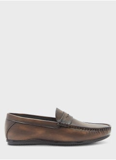 Casual Saddle Detail Loafers