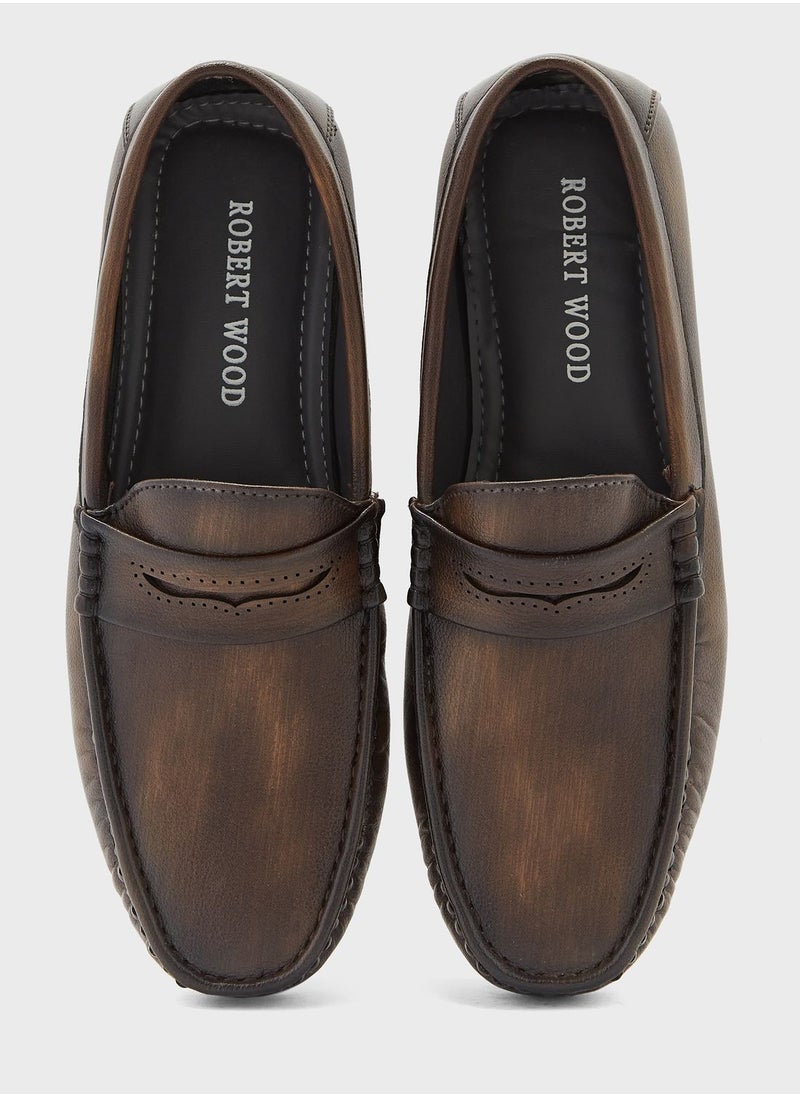 Robert Wood - Casual Saddle Detail Loafers - Image 1