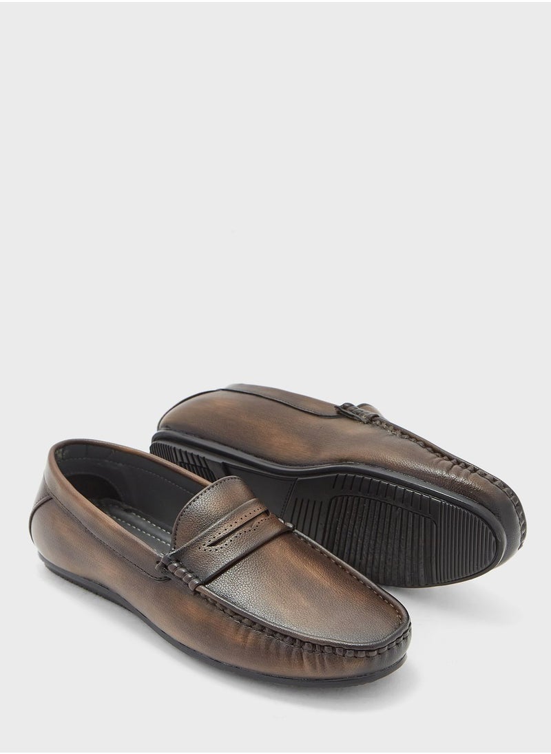 Robert Wood - Casual Saddle Detail Loafers - Image 1