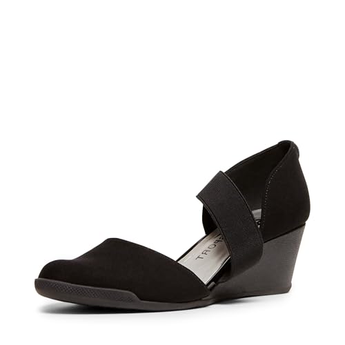 Anne Klein Women's Tara Wedge Pump, Black/Multi Stretch Fabric, 10.5 M US - Image 1
