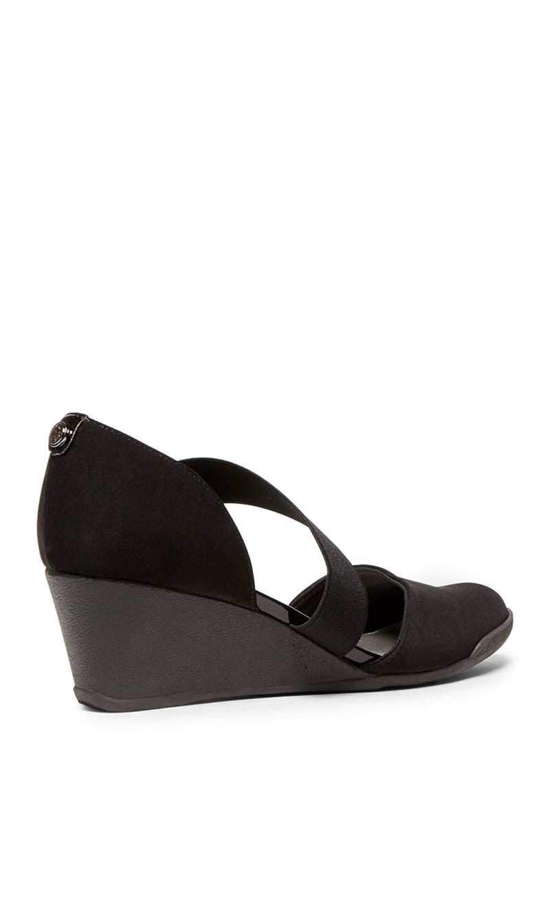 Anne Klein Women's Tara Wedge Pump, Black/Multi Stretch Fabric, 10.5 M US - Image 2