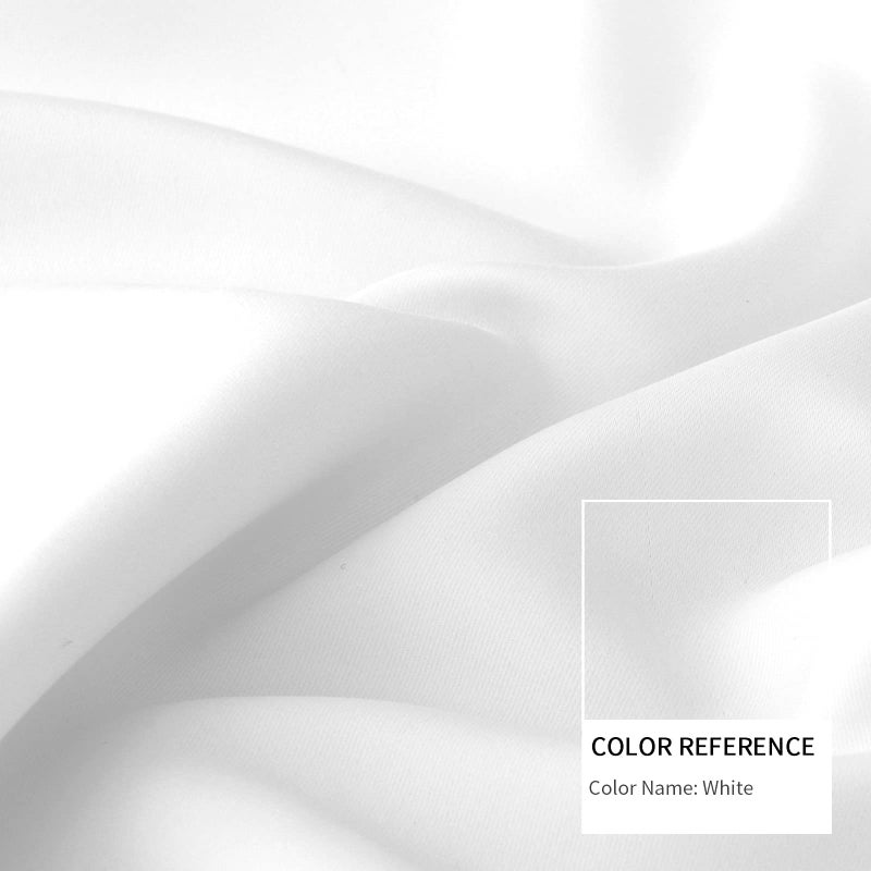 BGment Rod Pocket and Back Tab 50% Blackout Curtains for Bedroom - Thermal Insulated Room Darkening Curtains for Living Room  2 Window Curtain Panels (38 x 54 Inch  Pure White) - Image 4