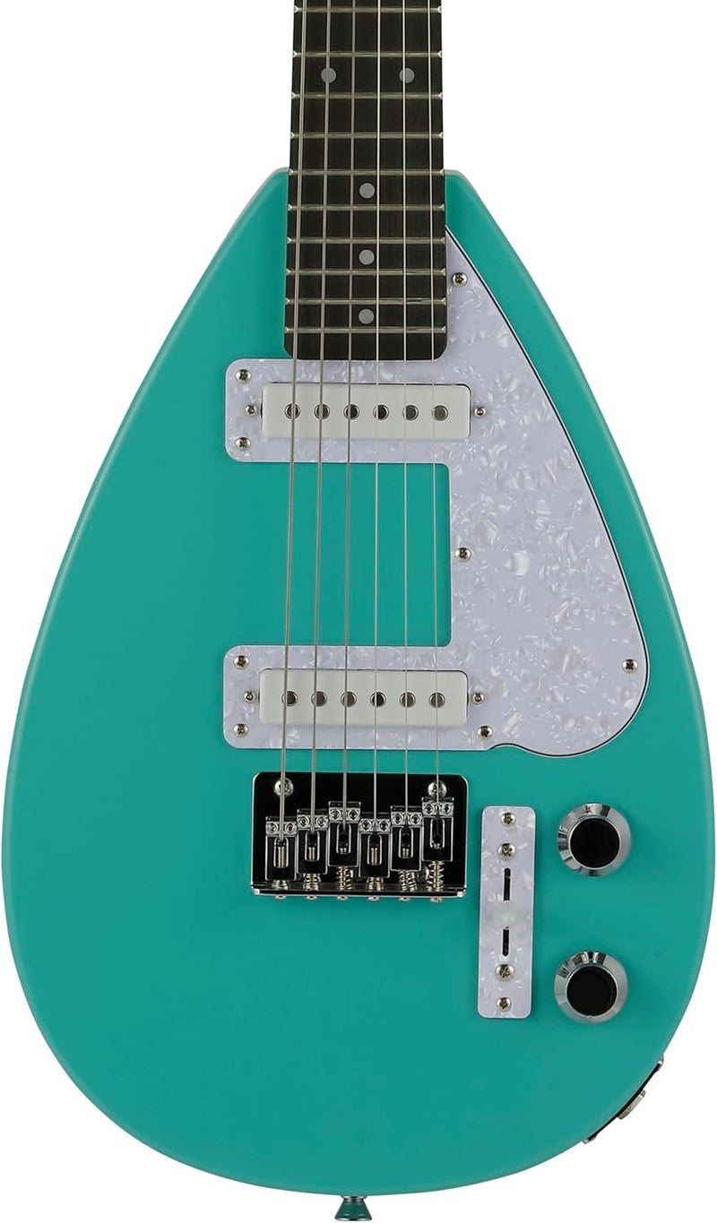 Vox Mark III Mini Electric Guitar - Teardrop - Aqua Green - Image 4
